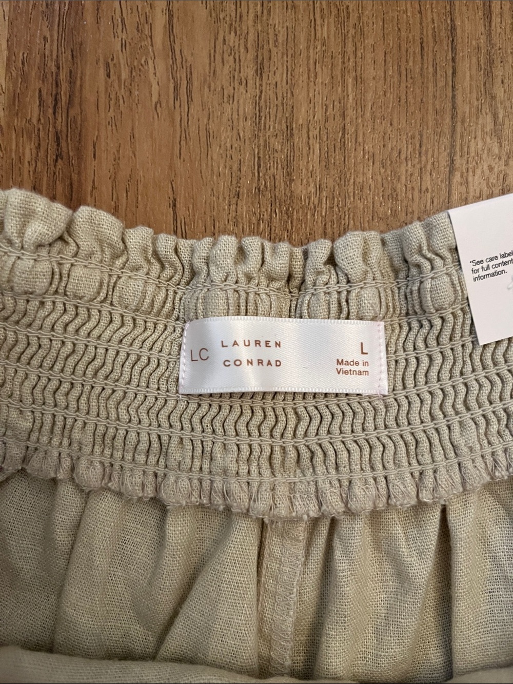 NWT LC Lauren Conrad Linen Blend Pull On Shorts - Picture 3 of 7
